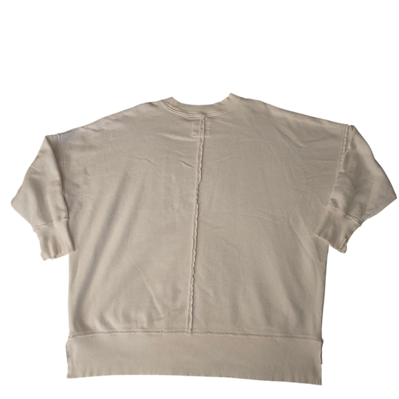 Aerie Oversized Crewneck Sweatshirt Size M Colour White 100% Cotton - Picture 3 of 15